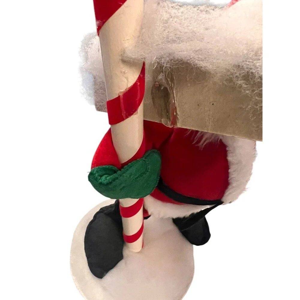 Vintage‎ 1988 Annalee Mobilitee Doll Poseable Santa Claus Peppermint Stripe 14